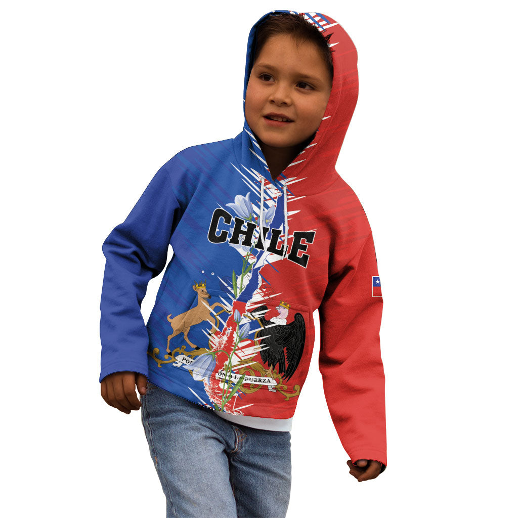 Personalized Chile Flag Map Kid Hoodie Happy Independence Day