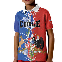 Personalized Chile Flag Map Kid Polo Shirt Happy Independence Day