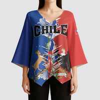 Personalized Chile Flag Map Kimono Sleeve Blouse Happy Independence Day