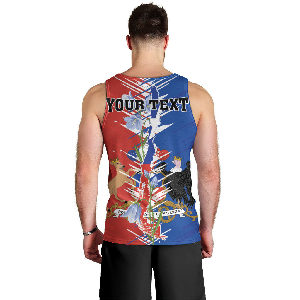 Personalized Chile Flag Map Men Tank Top Happy Independence Day