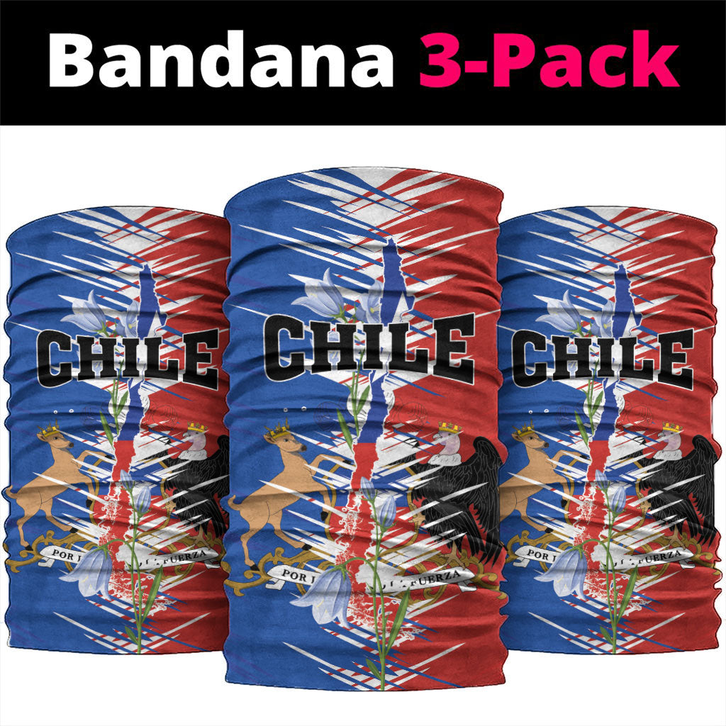 Chile Flag Map Neck Gaiter Happy Independence Day
