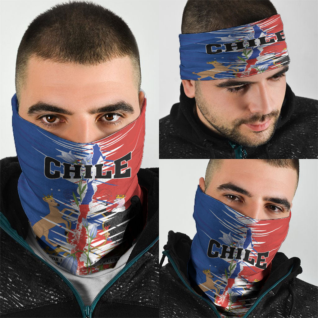Chile Flag Map Neck Gaiter Happy Independence Day