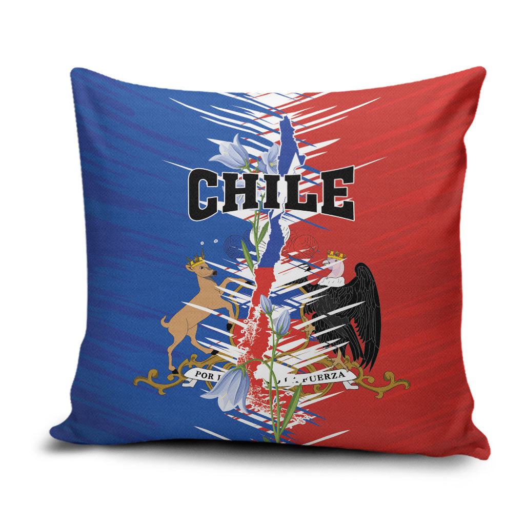 Chile Flag Map Pillow Cover Happy Independence Day