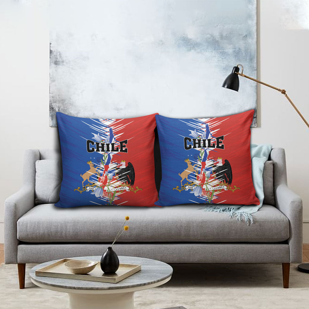 Chile Flag Map Pillow Cover Happy Independence Day