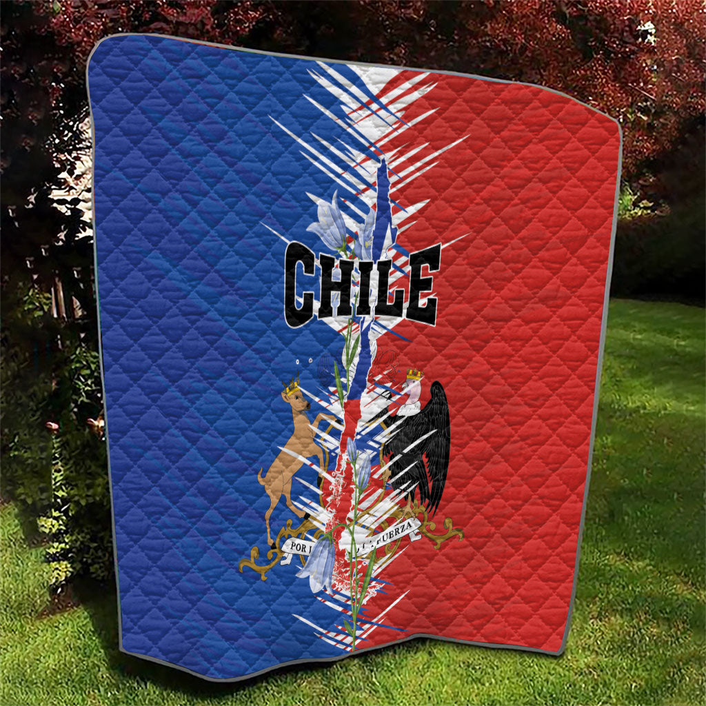 Chile Flag Map Quilt Happy Independence Day
