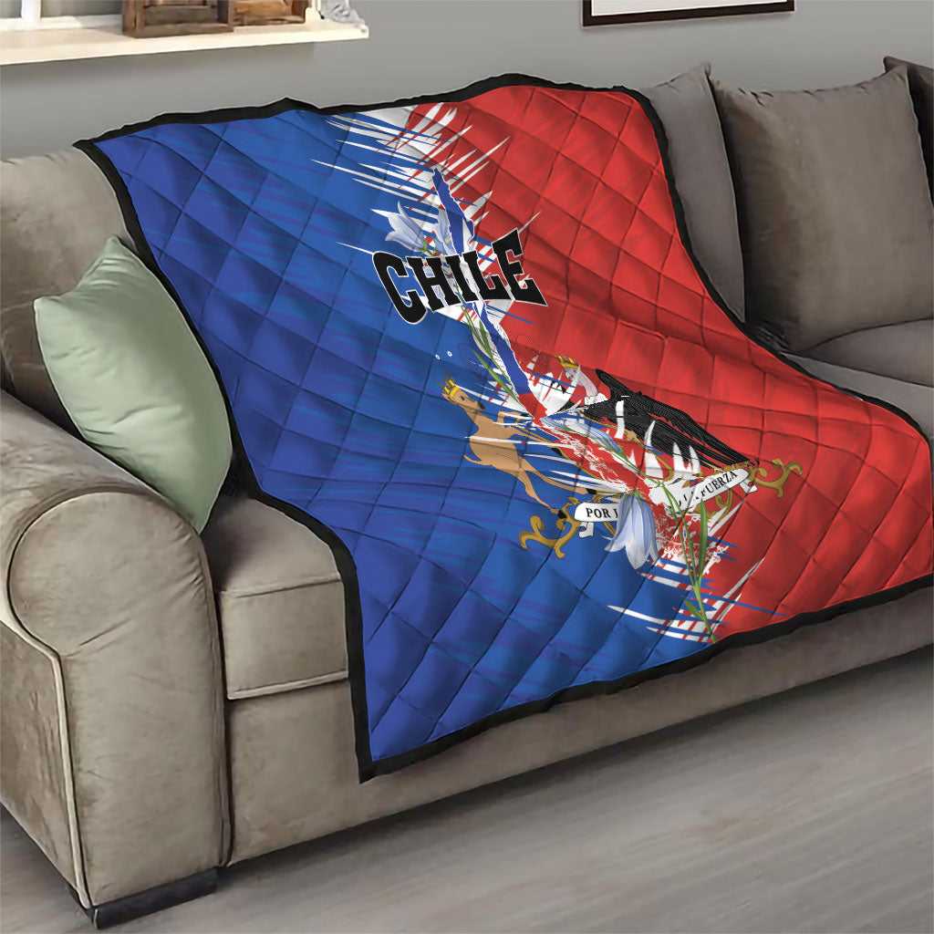 Chile Flag Map Quilt Happy Independence Day