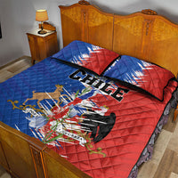Chile Flag Map Quilt Bed Set Happy Independence Day