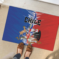 Chile Flag Map Rubber Doormat Happy Independence Day