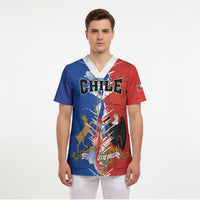 Personalized Chile Flag Map Scrub Top Happy Independence Day