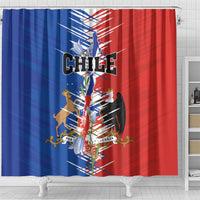 Chile Flag Map Shower Curtain Happy Independence Day