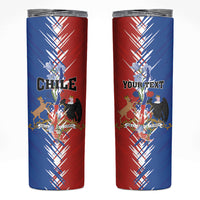 Personalized Chile Flag Map Skinny Tumbler Happy Independence Day