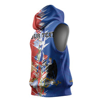 Personalized Chile Flag Map Sleeveless Hoodie Happy Independence Day