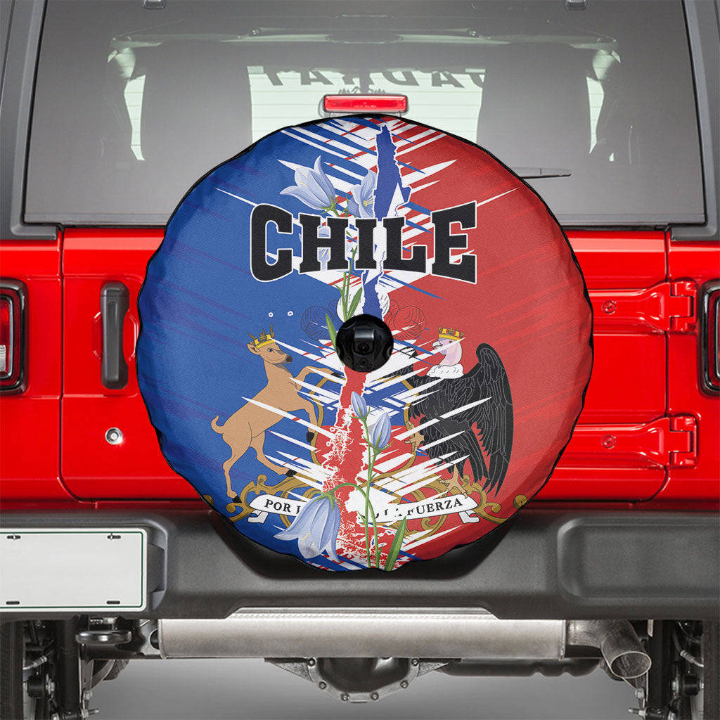 Chile Flag Map Spare Tire Cover Happy Independence Day