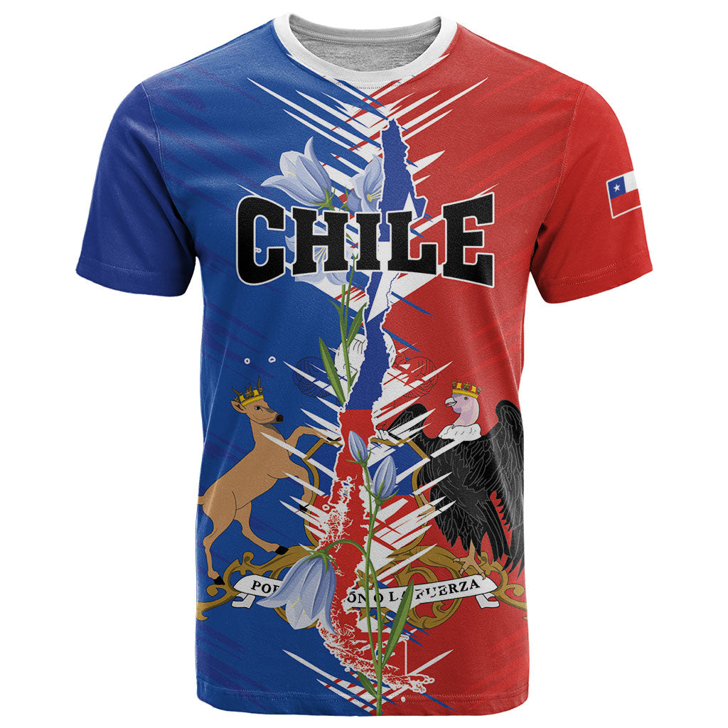 Personalized Chile Flag Map T Shirt Happy Independence Day