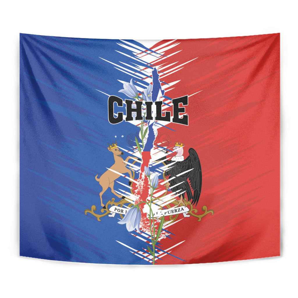 Chile Flag Map Tapestry Happy Independence Day