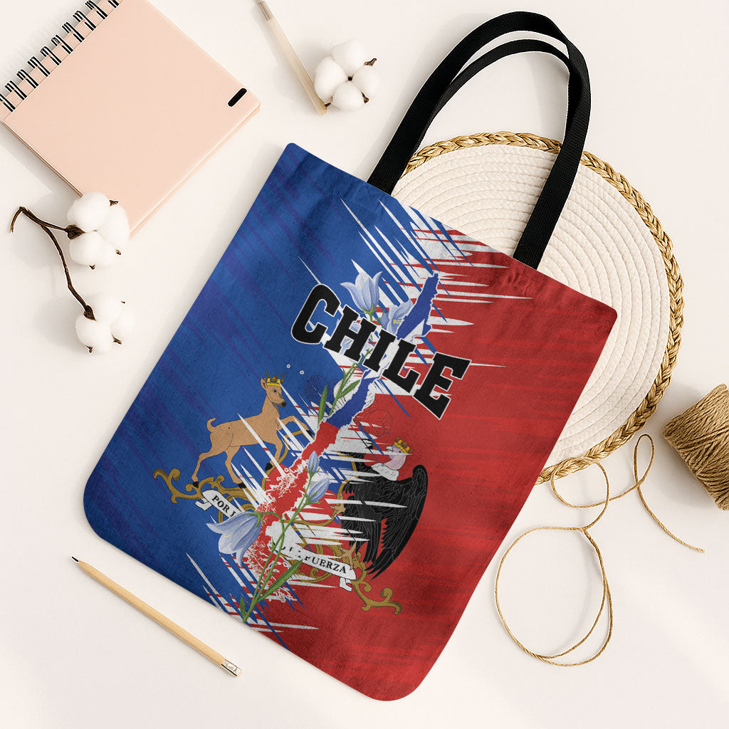 Chile Flag Map Tote Bag Happy Independence Day