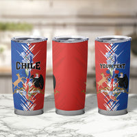 Personalized Chile Flag Map Tumbler Cup Happy Independence Day