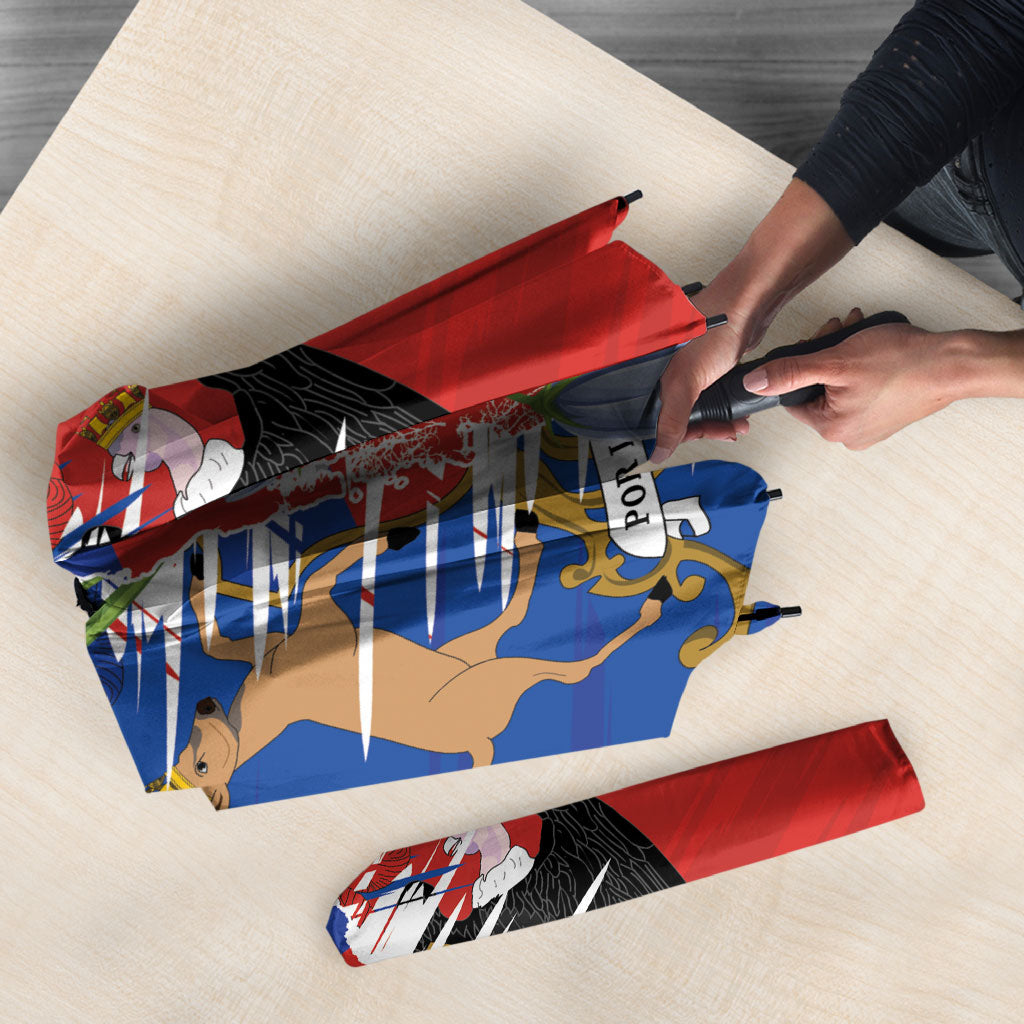 Chile Flag Map Umbrella Happy Independence Day