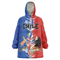 Personalized Chile Flag Map Wearable Blanket Hoodie Happy Independence Day
