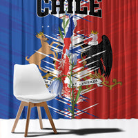 Chile Flag Map Window Curtain Happy Independence Day