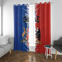Chile Flag Map Window Curtain Happy Independence Day