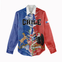 Personalized Chile Flag Map Women Casual Shirt Happy Independence Day