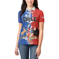 Personalized Chile Flag Map Women Polo Shirt Happy Independence Day