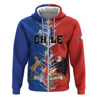 Personalized Chile Flag Map Zip Hoodie Happy Independence Day