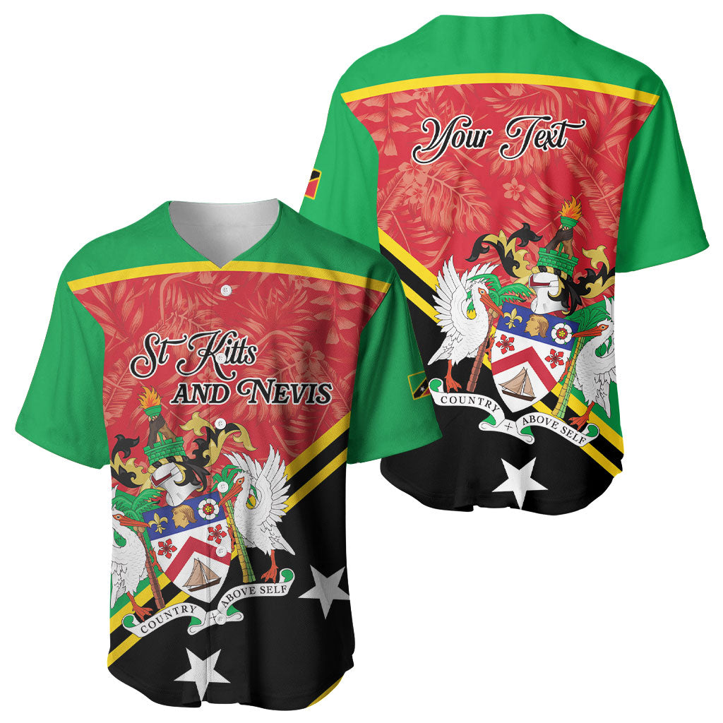 Personalized Saint Kitts and Nevis Baseball Jersey Happy Independence Day
