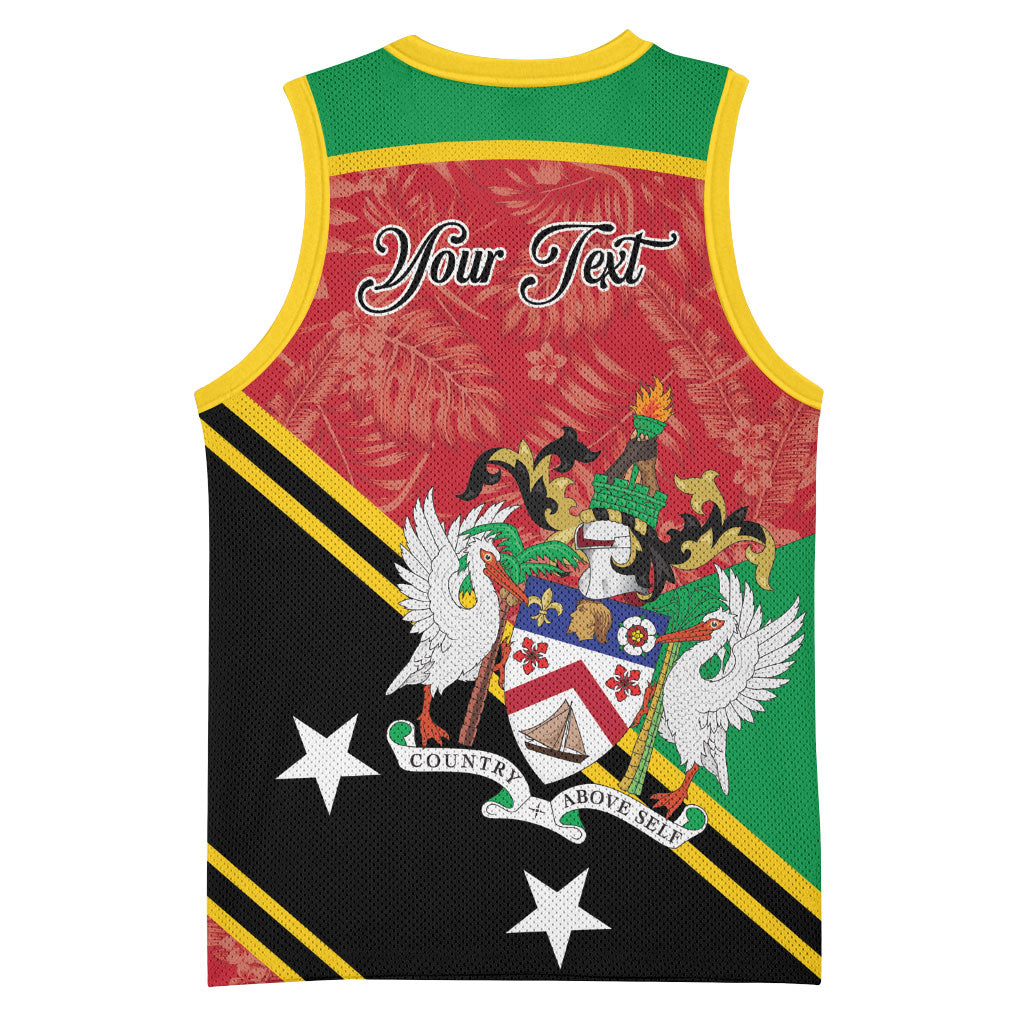 Personalized Saint Kitts and Nevis Basketball Jersey Happy Independence Day