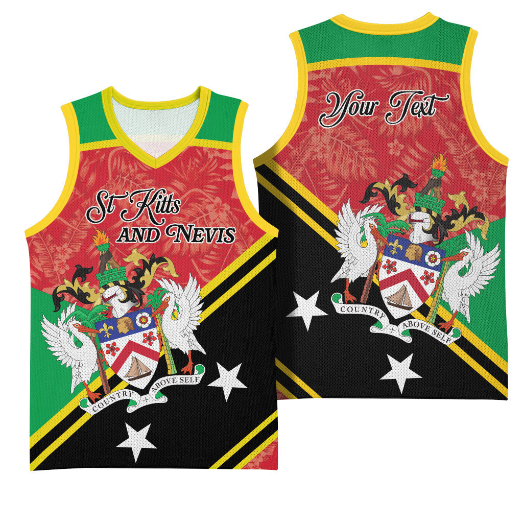 Personalized Saint Kitts and Nevis Basketball Jersey Happy Independence Day