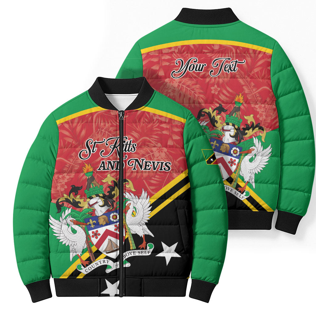 Personalized Saint Kitts and Nevis Bomber Puffer Jacket Happy Independence Day