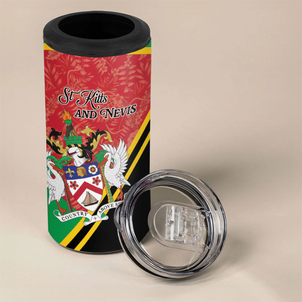 Personalized Saint Kitts and Nevis 4 in 1 Can Cooler Tumbler Happy Independence Day