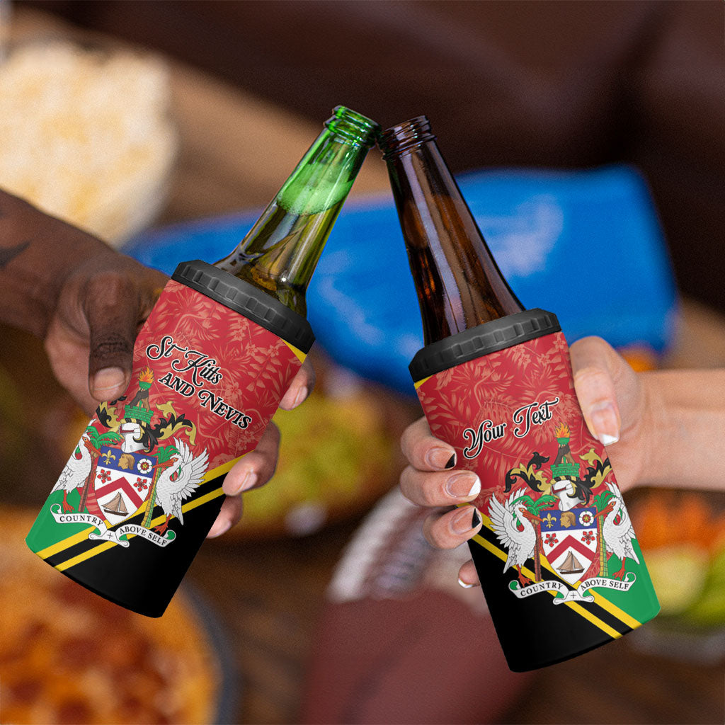 Personalized Saint Kitts and Nevis 4 in 1 Can Cooler Tumbler Happy Independence Day