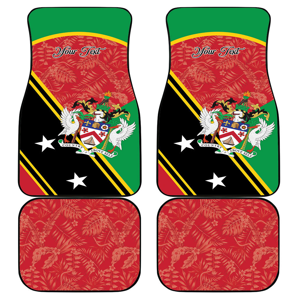 Personalized Saint Kitts and Nevis Car Mats Happy Independence Day