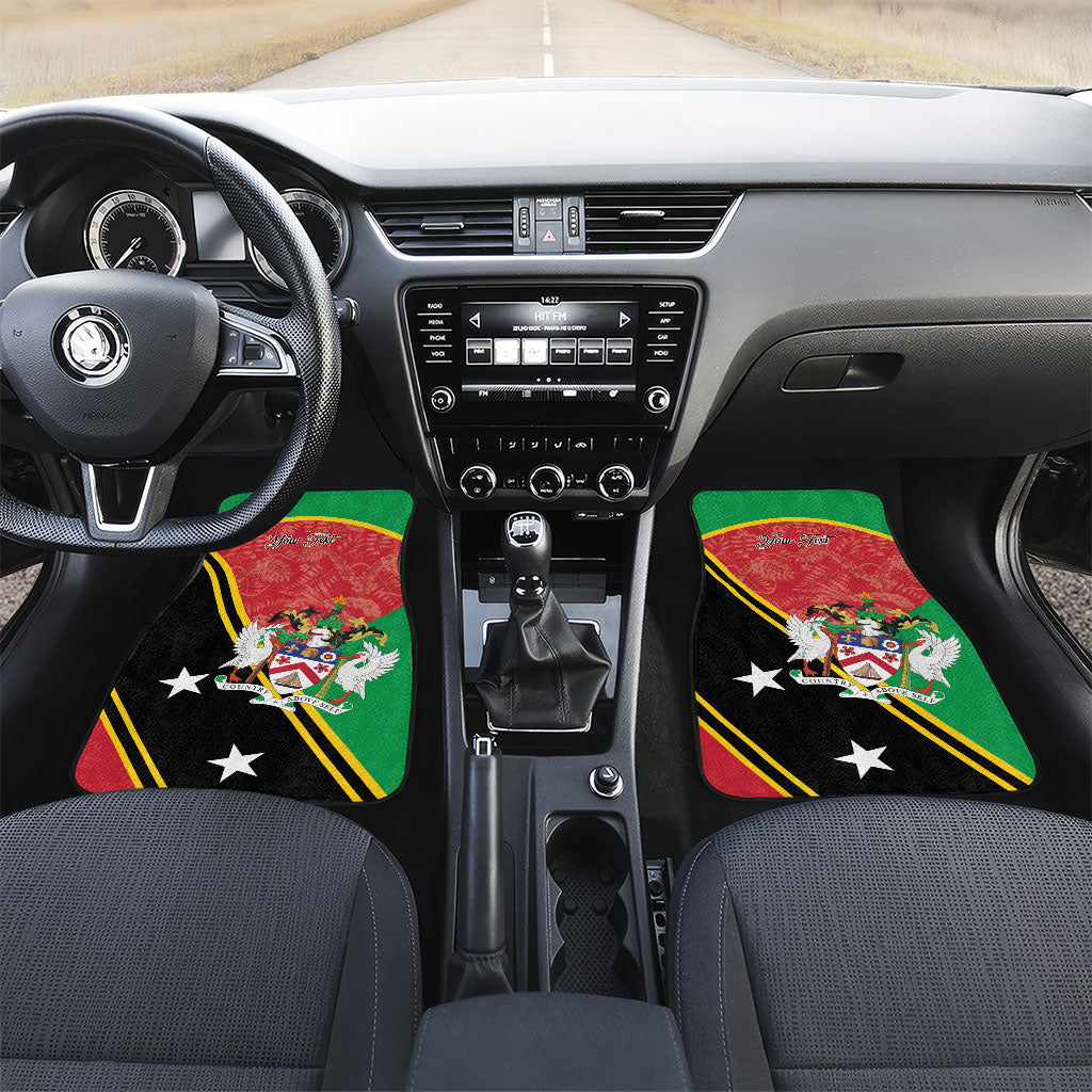 Personalized Saint Kitts and Nevis Car Mats Happy Independence Day