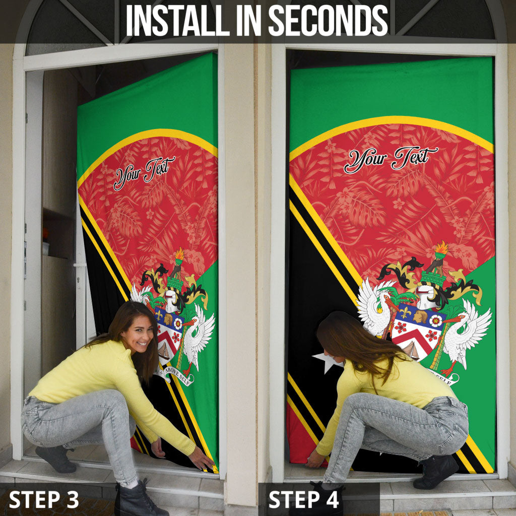 Personalized Saint Kitts and Nevis Door Cover Happy Independence Day
