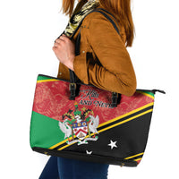Saint Kitts and Nevis Leather Tote Bag Happy Independence Day