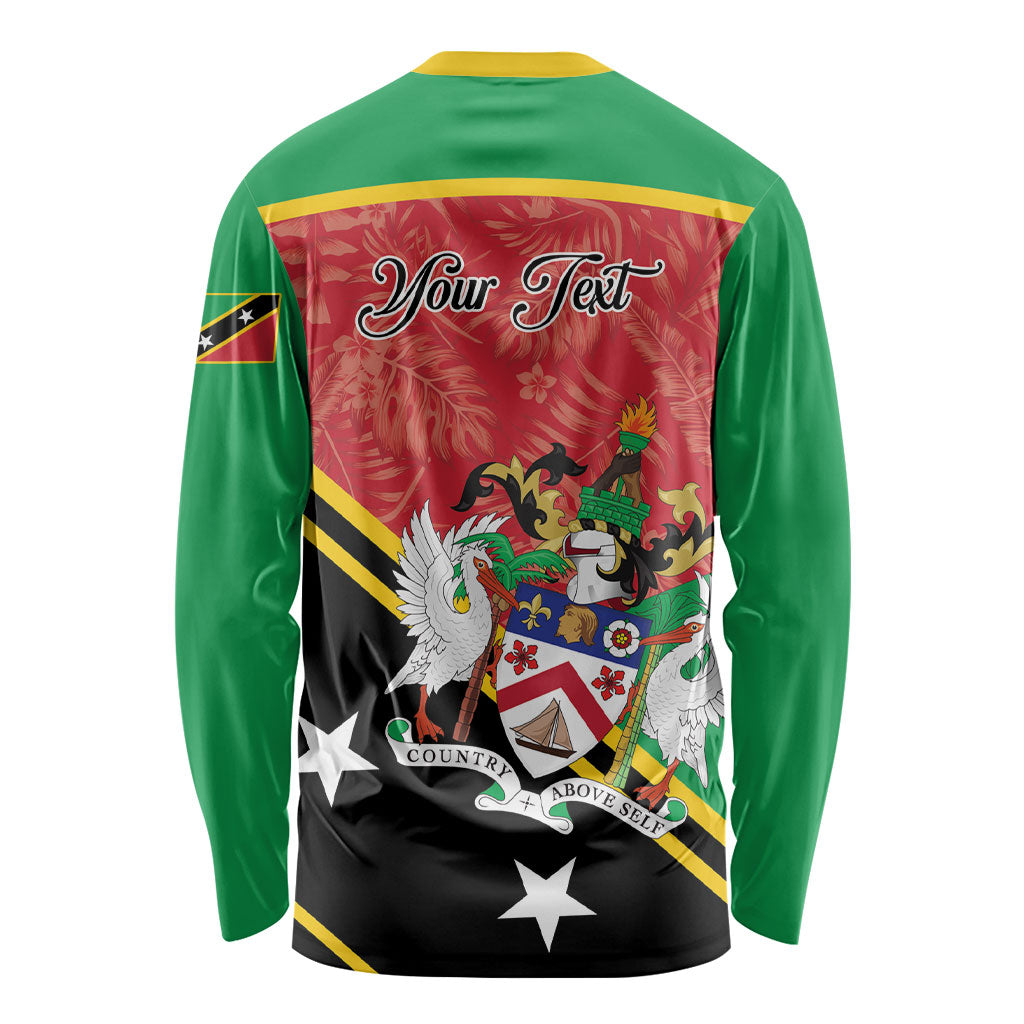 Personalized Saint Kitts and Nevis Long Sleeve Shirt Happy Independence Day
