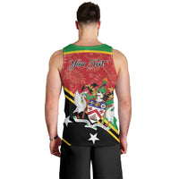 Personalized Saint Kitts and Nevis Men Tank Top Happy Independence Day