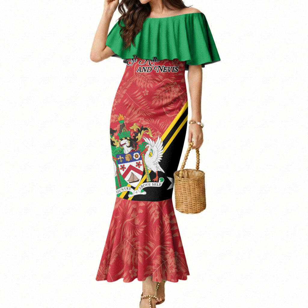 Personalized Saint Kitts and Nevis Mermaid Dress Happy Independence Day