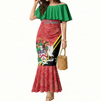 Personalized Saint Kitts and Nevis Mermaid Dress Happy Independence Day