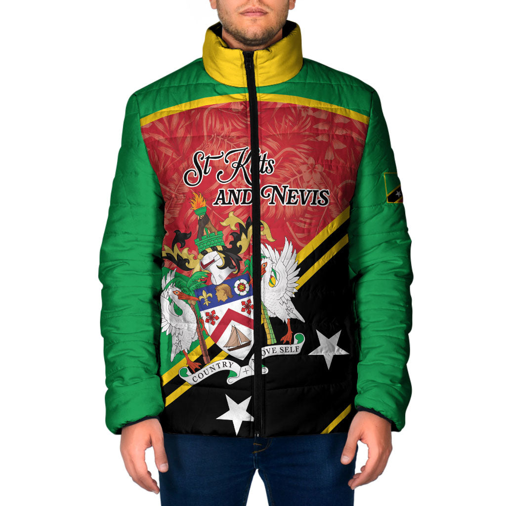 Personalized Saint Kitts and Nevis Padded Jacket Happy Independence Day