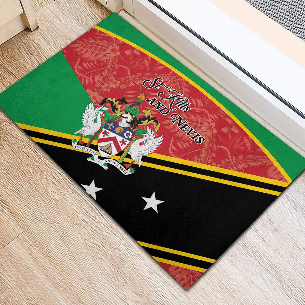 Saint Kitts and Nevis Rubber Doormat Happy Independence Day