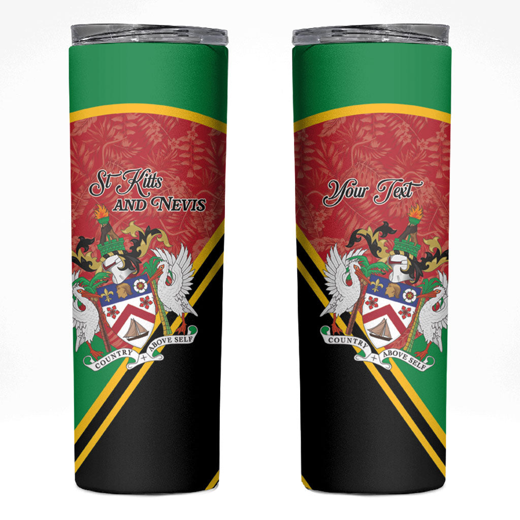 Personalized Saint Kitts and Nevis Skinny Tumbler Happy Independence Day