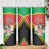 Personalized Saint Kitts and Nevis Skinny Tumbler Happy Independence Day