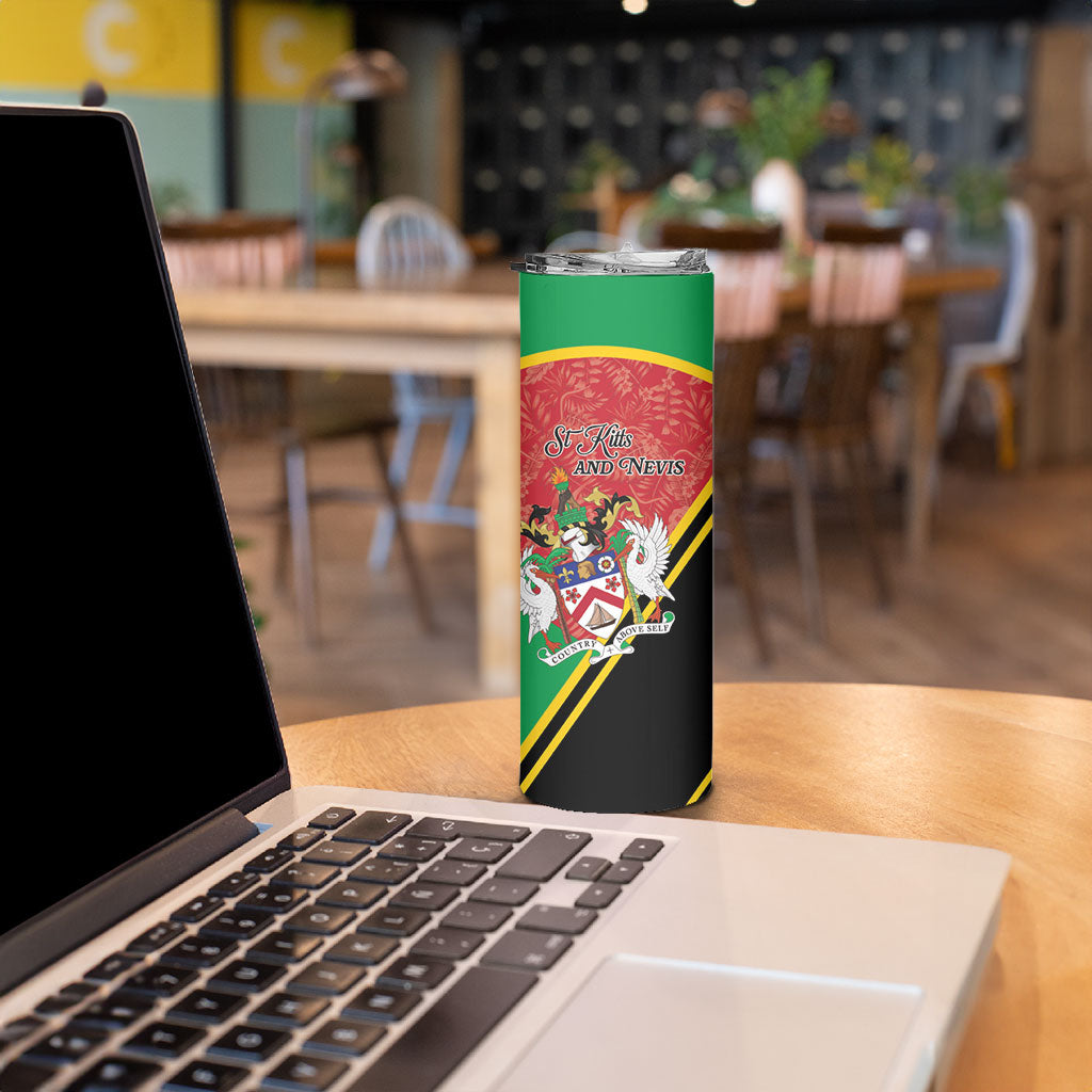 Personalized Saint Kitts and Nevis Skinny Tumbler Happy Independence Day