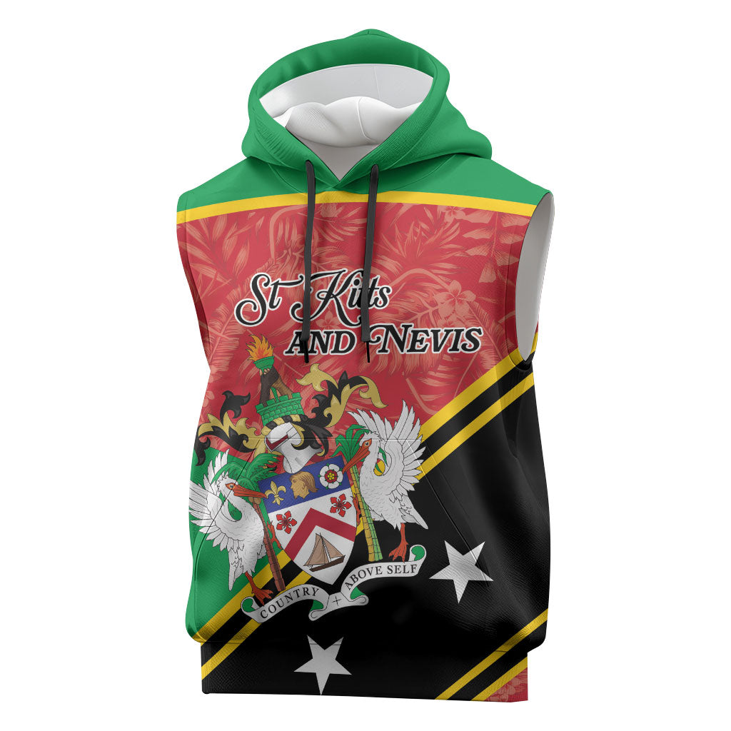 Personalized Saint Kitts and Nevis Sleeveless Hoodie Happy Independence Day