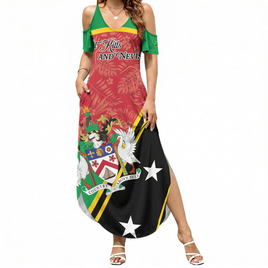 Personalized Saint Kitts and Nevis Summer Maxi Dress Happy Independence Day