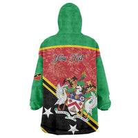 Personalized Saint Kitts and Nevis Wearable Blanket Hoodie Happy Independence Day